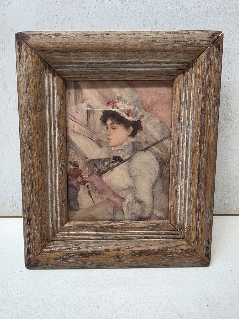 Vintage 1949 Pal Fried Rube Jewell Print Reliance Wood Frame Dover NJ